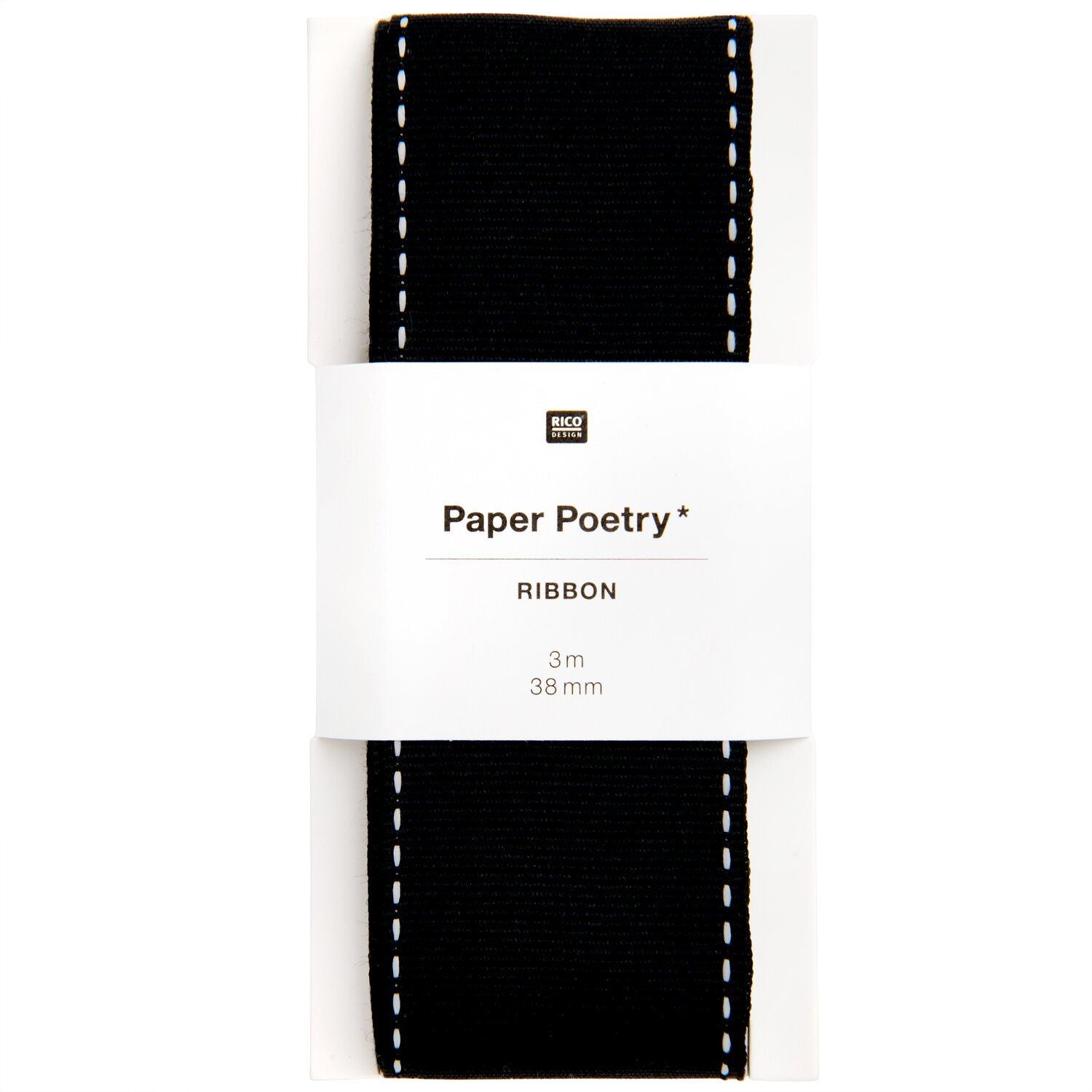RIBBON WITH SEAM | BLACK AND WHITE 38mm
