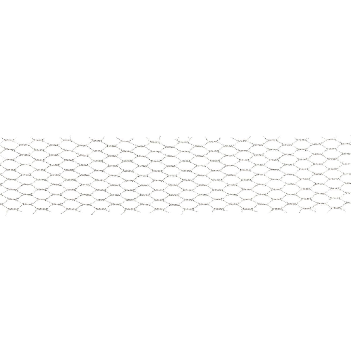 SILVER GLITTER MESH RIBBON