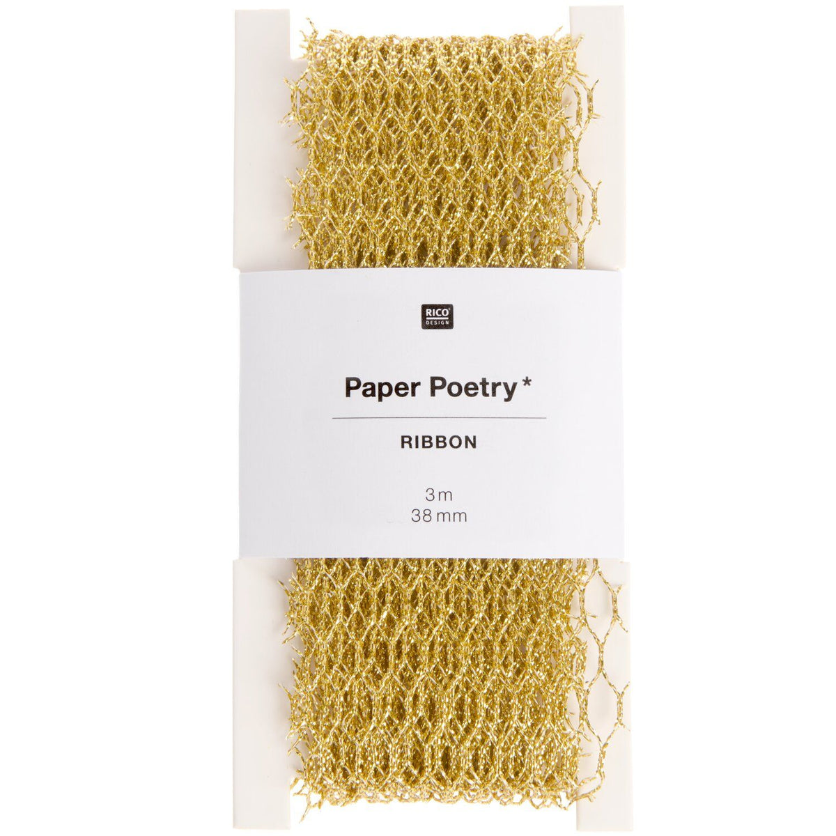 GOLD GLITTER MESH RIBBON