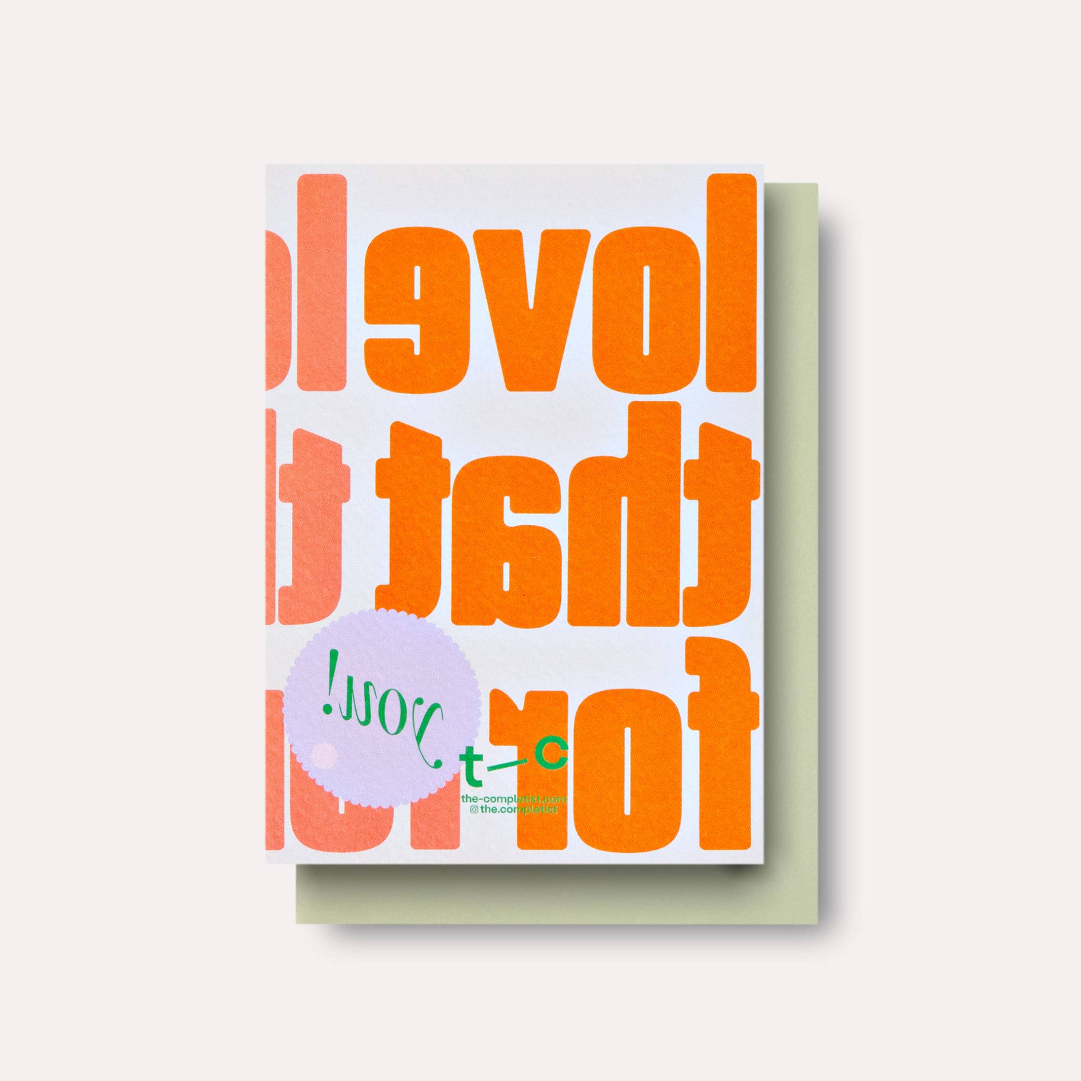 VIOLET LOVE THAT FOR YOU | CARD BY THE COMPLETIST - OTHERLETTERS