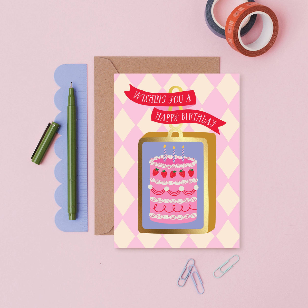 BIRTHDAY CAKE GOLD TRINKET | CARD BY MIFKINS