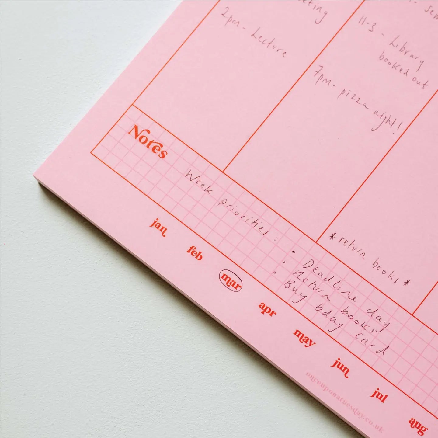 PINK A4 WEEKLY PLANNED PAD | BY GOOD TUESDAY