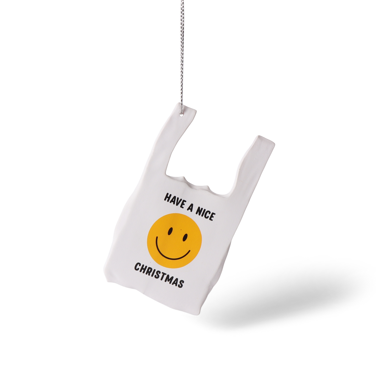 Have a Nice Christmas carrier bag resin decoration by studio THIE