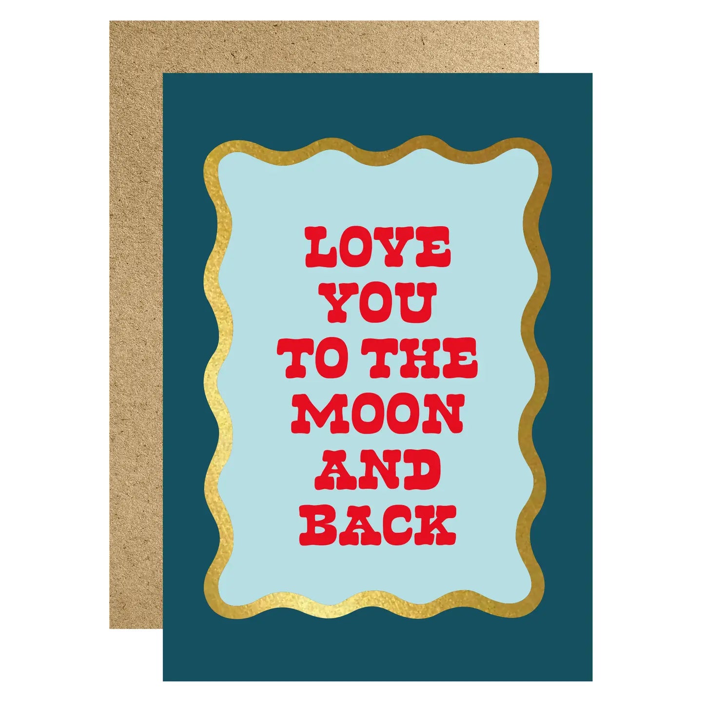 LOVE YOU TO THE MOON AND BACK SCALLOP | CARD BY LUCKY INK - OTHERLETTERS