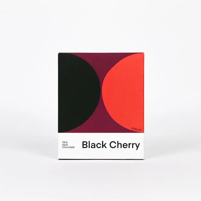 BLACK CHERRY - ORGANIC 70% DARK CHOCOLATE BAR, 70G - OTHERLETTERS