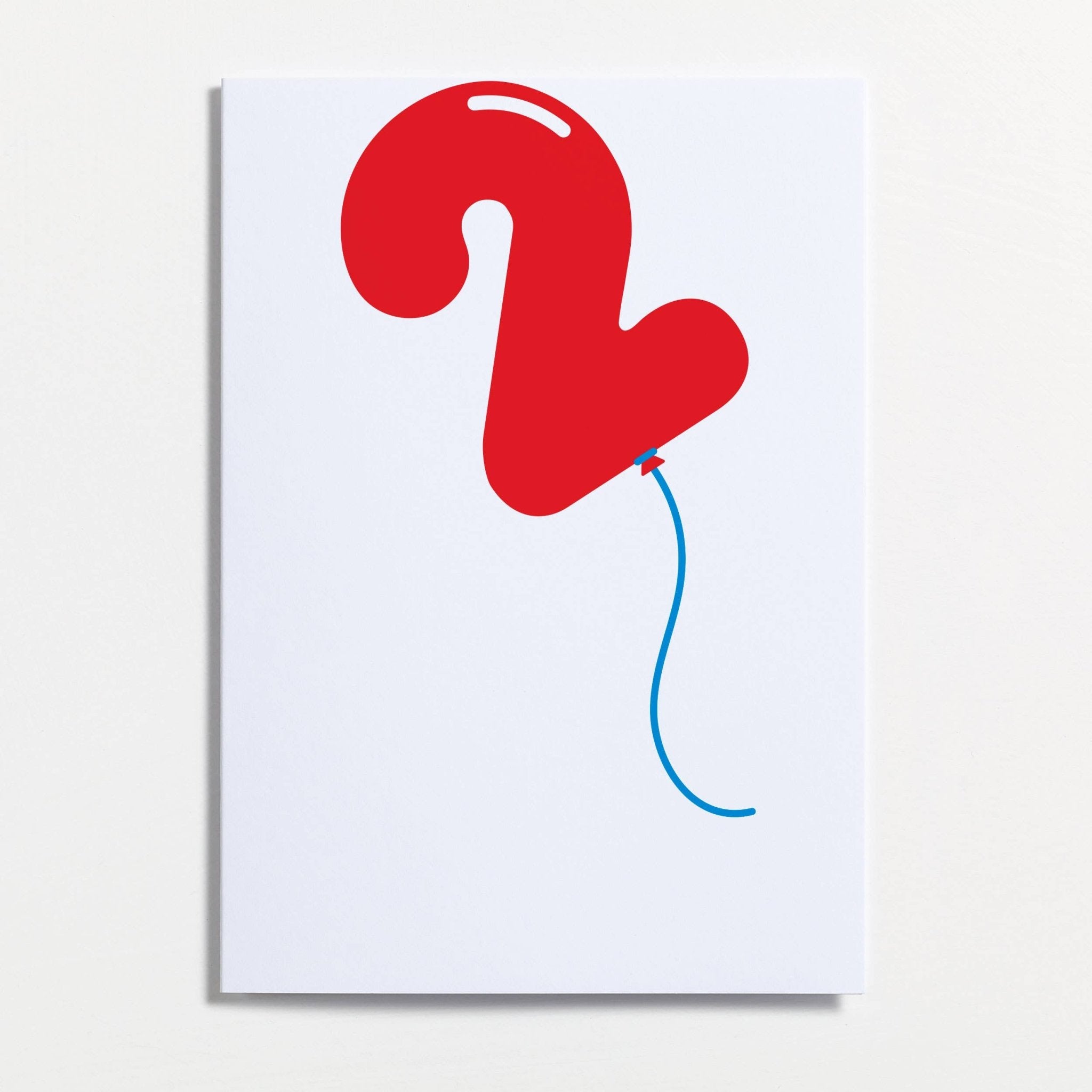 2 - BALLOON NUMBERS GREETING CARD - OTHERLETTERS