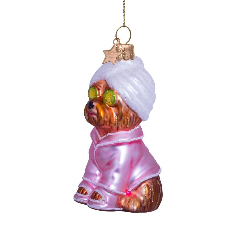 SELF CARE DOG GLASS TREE DECORATION - OTHERLETTERS