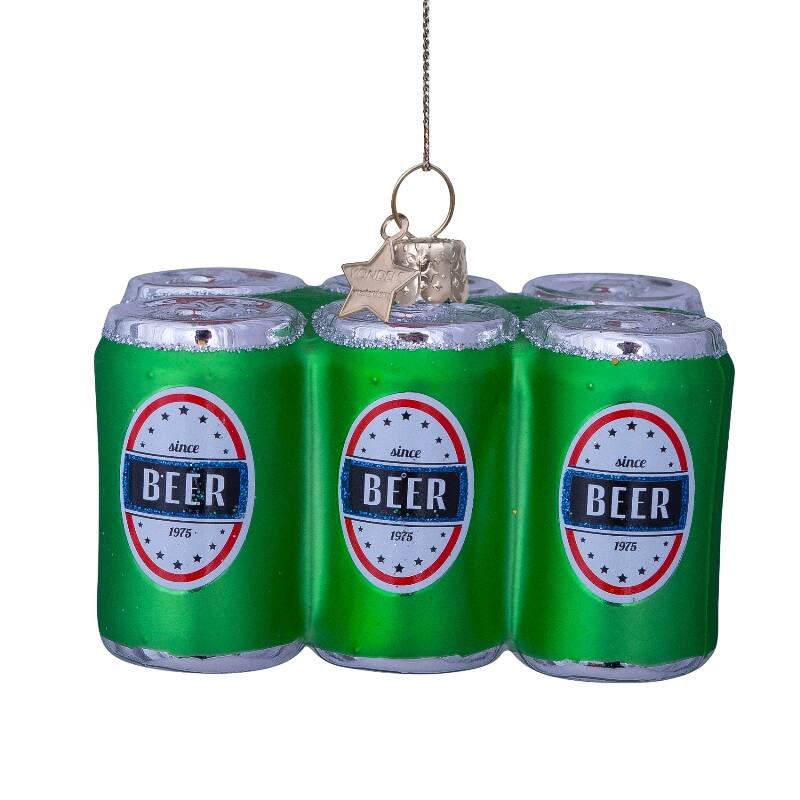 6 PACK BEER GLASS TREE DECORATION - OTHERLETTERS