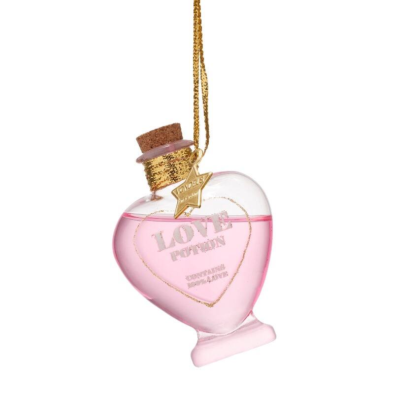 LOVE POTION GLASS TREE DECORATION - OTHERLETTERS