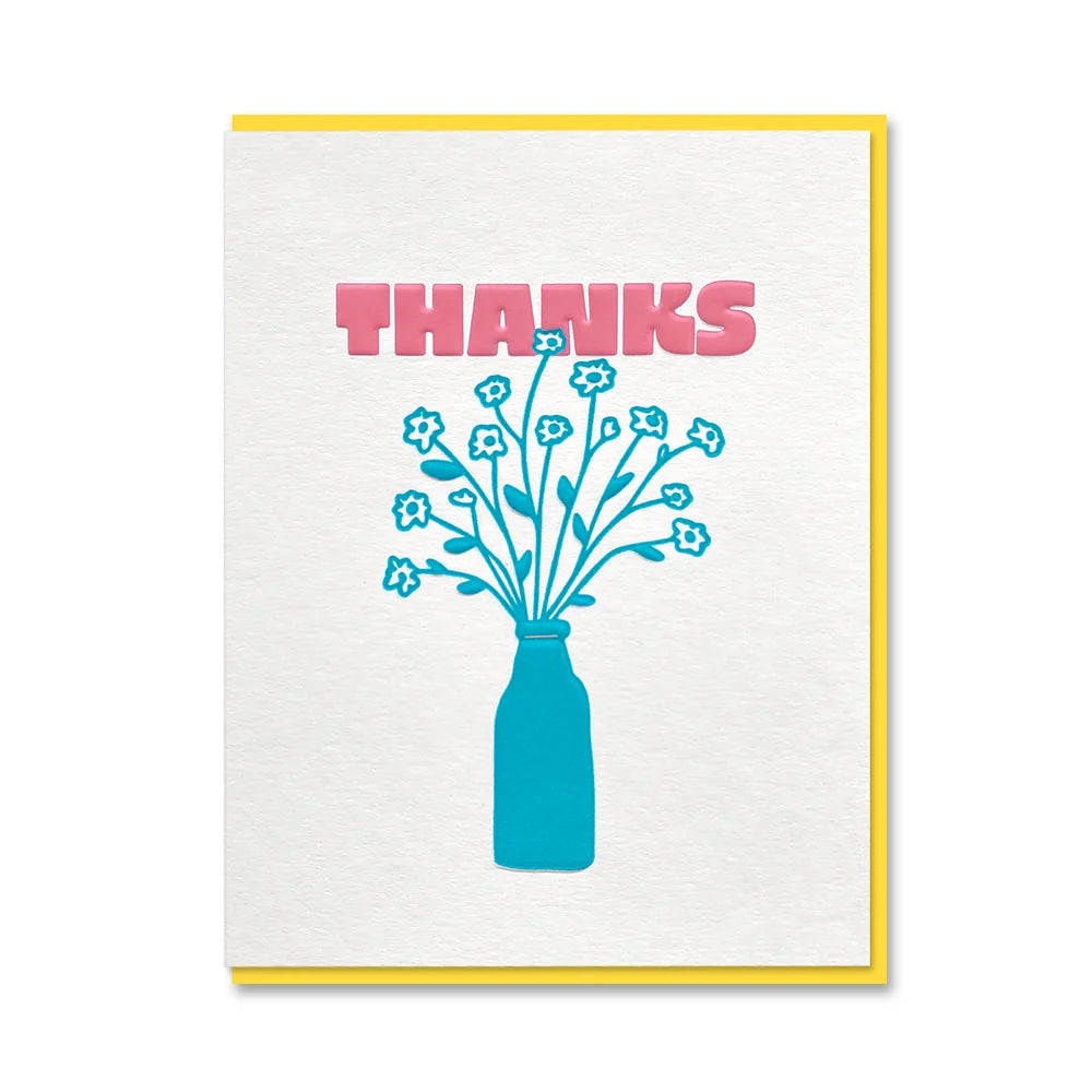THANKS (BLUE FLOWERS) | CARD BY 1973