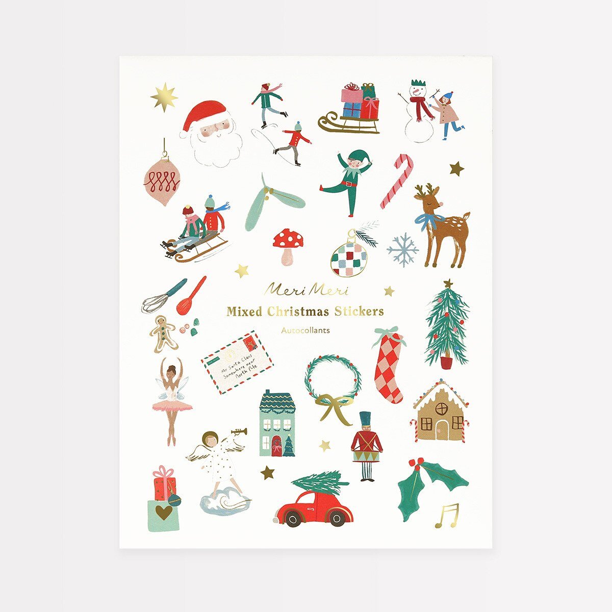 CHRISTMAS ICON STICKER SHEET - OTHERLETTERS