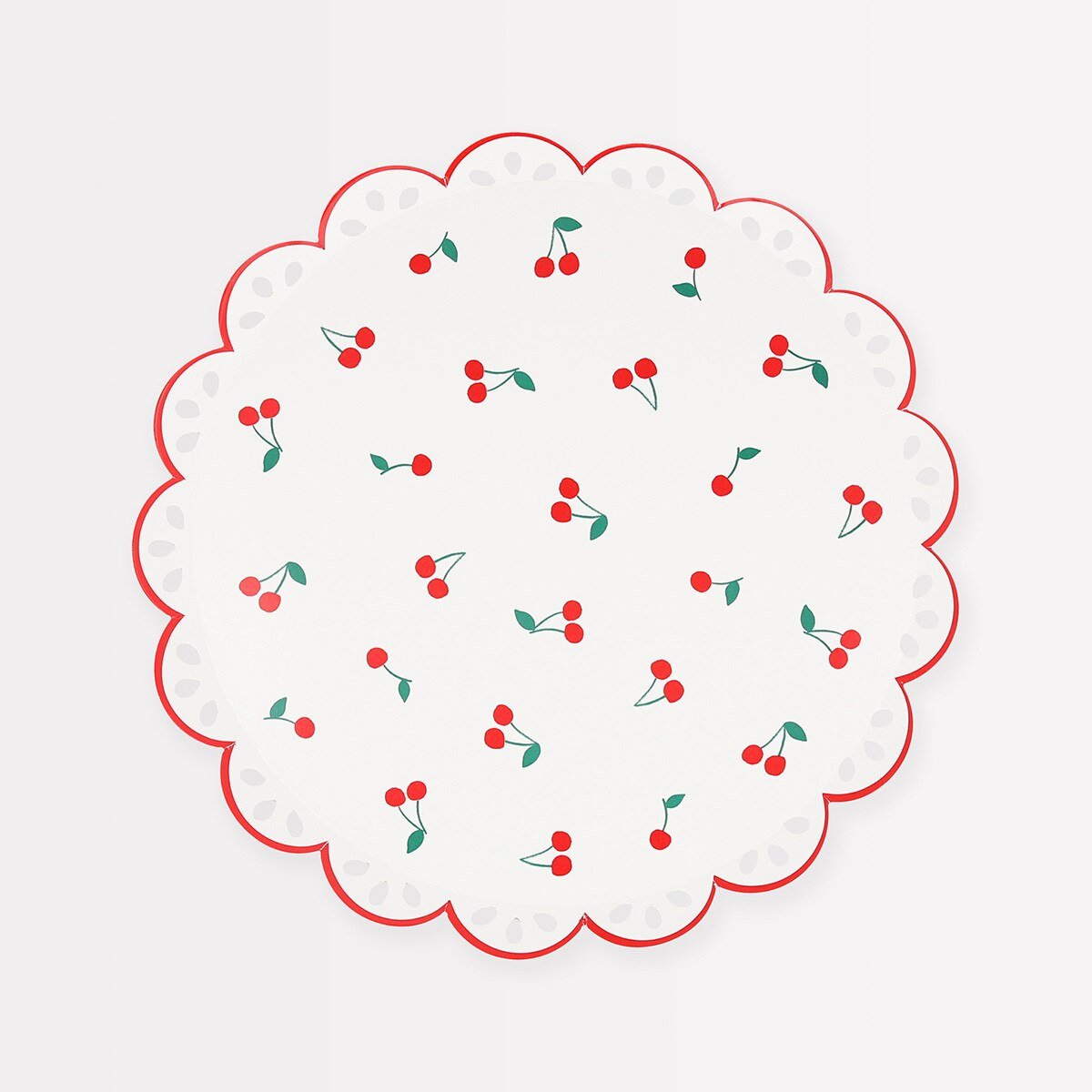 CHERRY PATTERNED PAPER PLATES - OTHERLETTERS