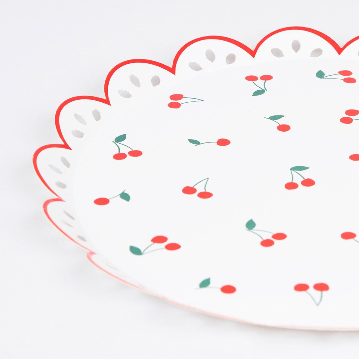 CHERRY PATTERNED PAPER PLATES - OTHERLETTERS