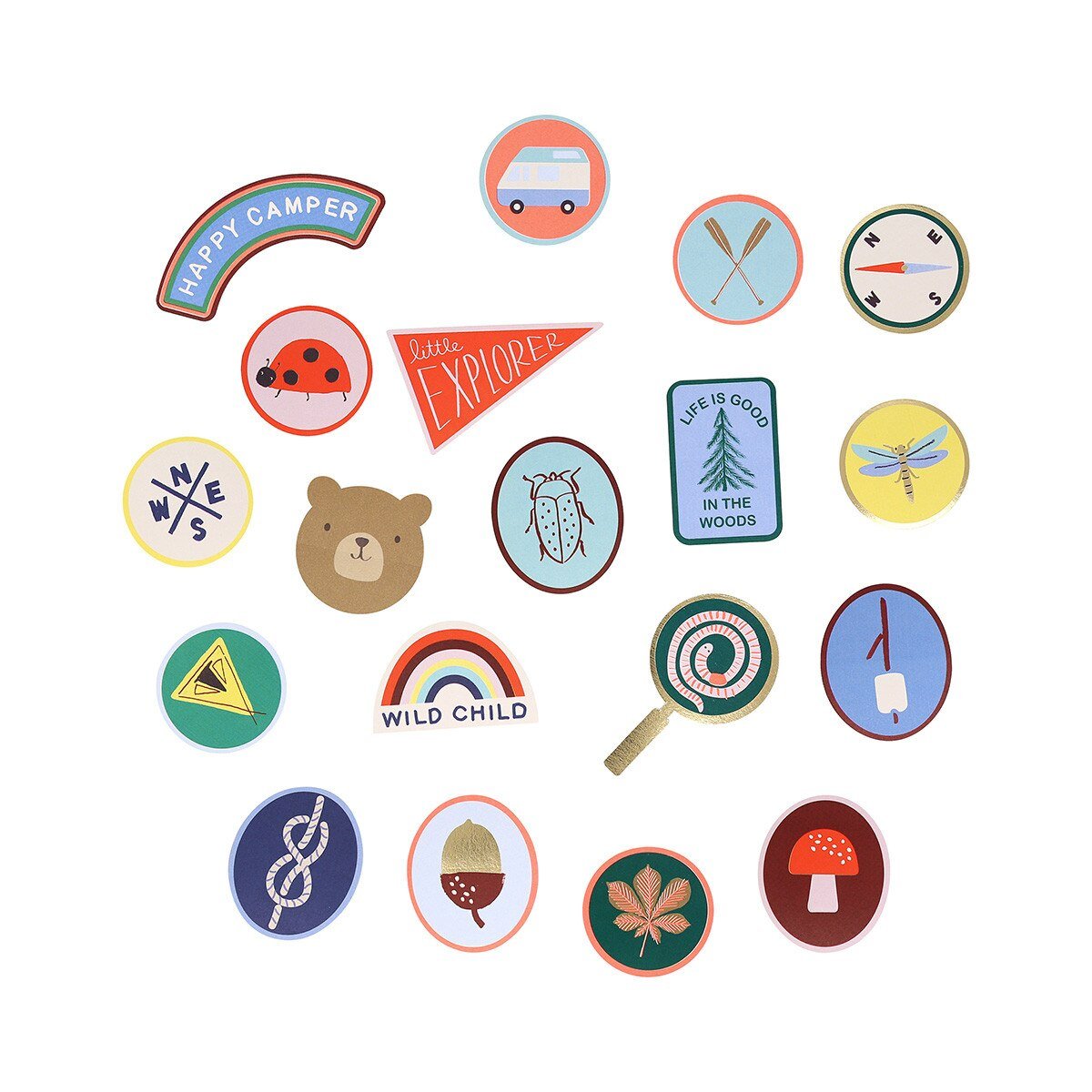 OUTDOOR ADVENTURE 25 SHAPED STICKERS - OTHERLETTERS
