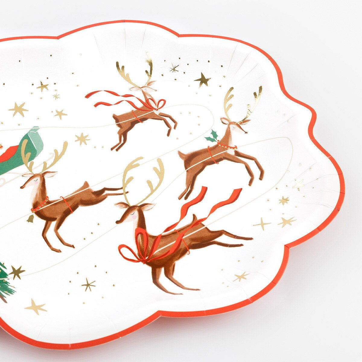 SANTA, SLEIGH & REINDEER PAPER PLATES - OTHERLETTERS