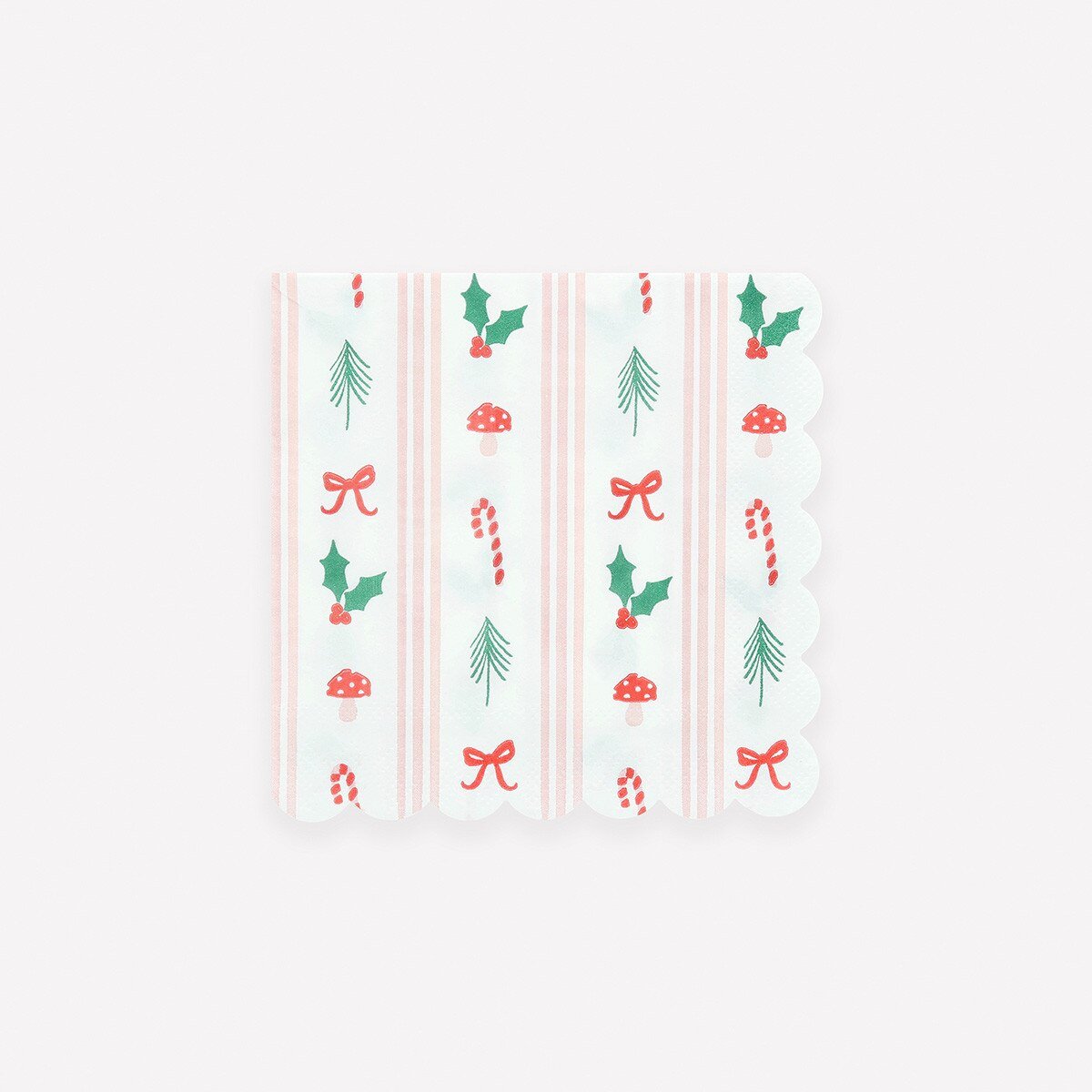 FESTIVE ICONS STRIPES SMALL NAPKINS - OTHERLETTERS