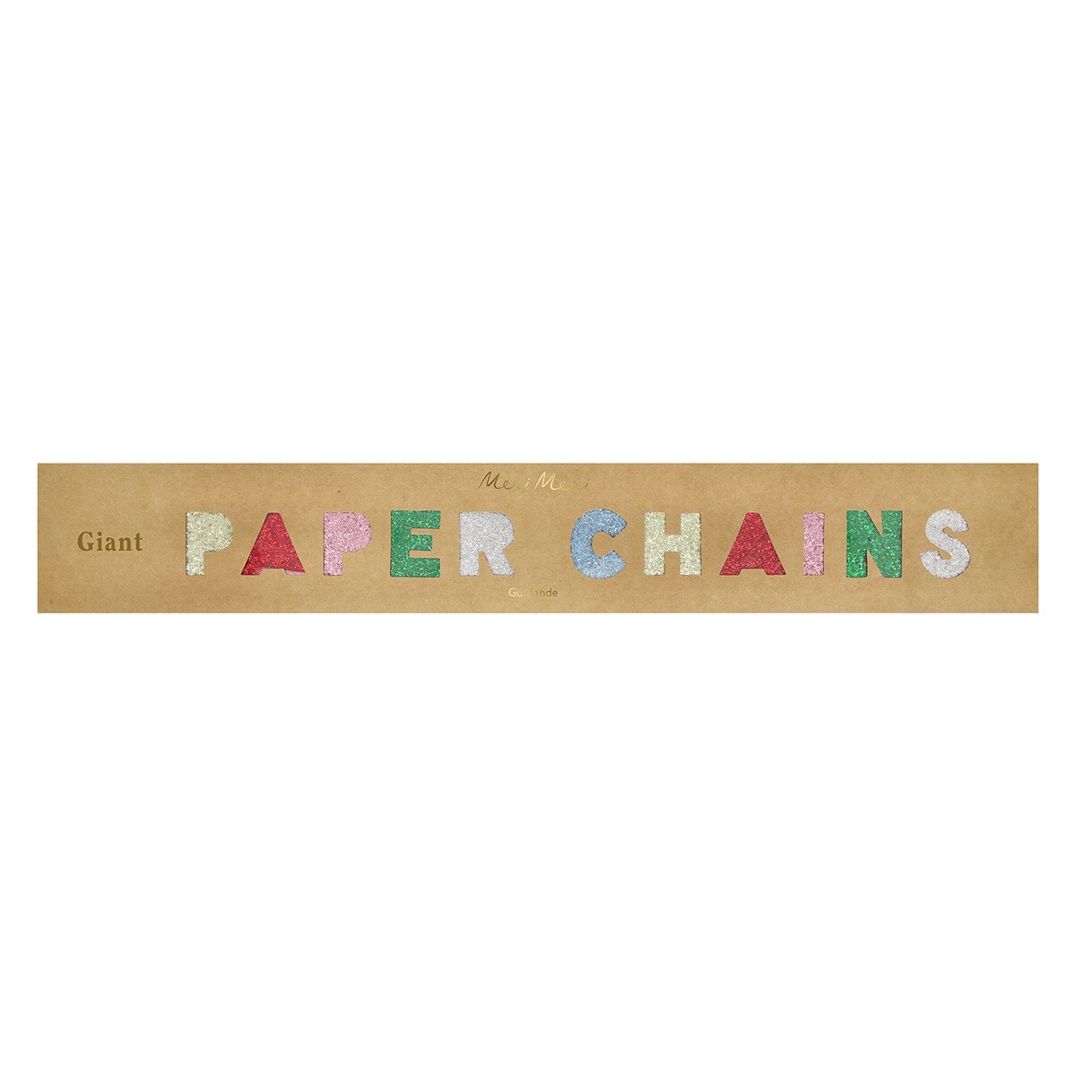 Giant glitter paper chain garland measuring around 4m
