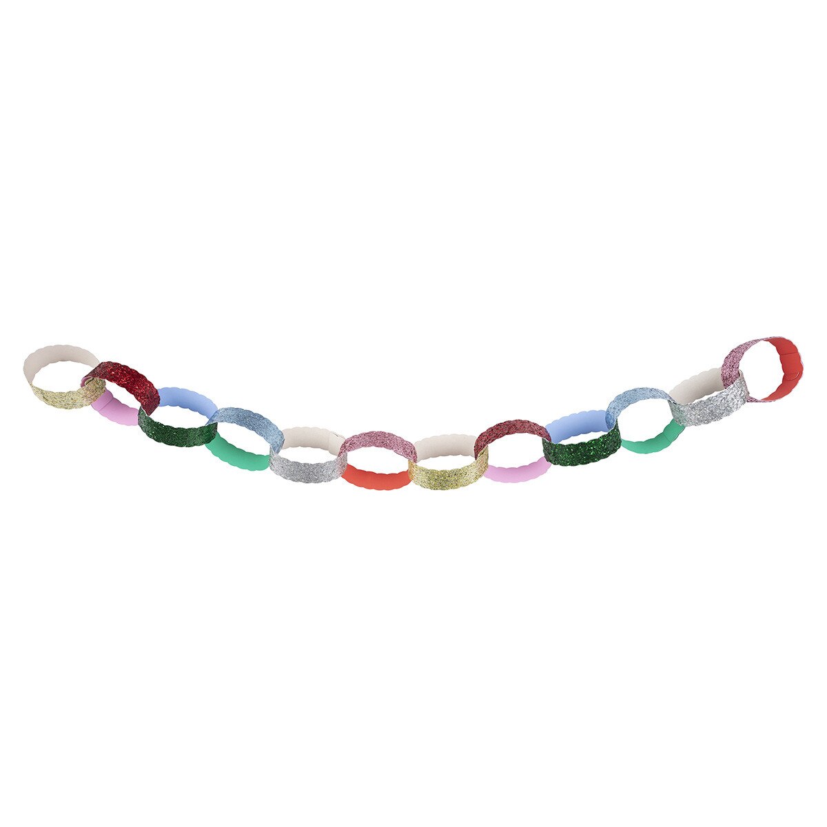 Glitter paper chain garland measuring around 3m