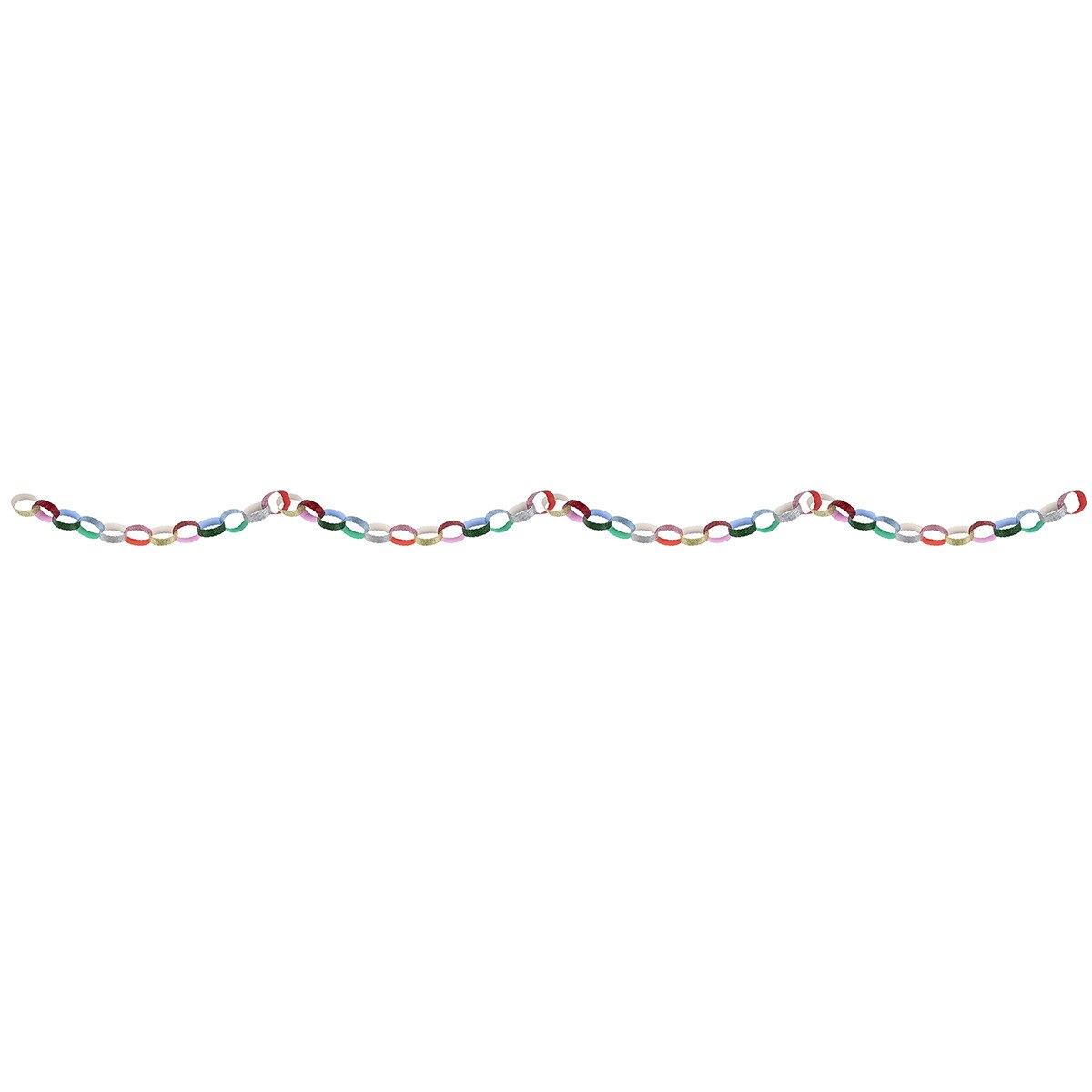 Chunky glitter paper chains in six jewel like colours
