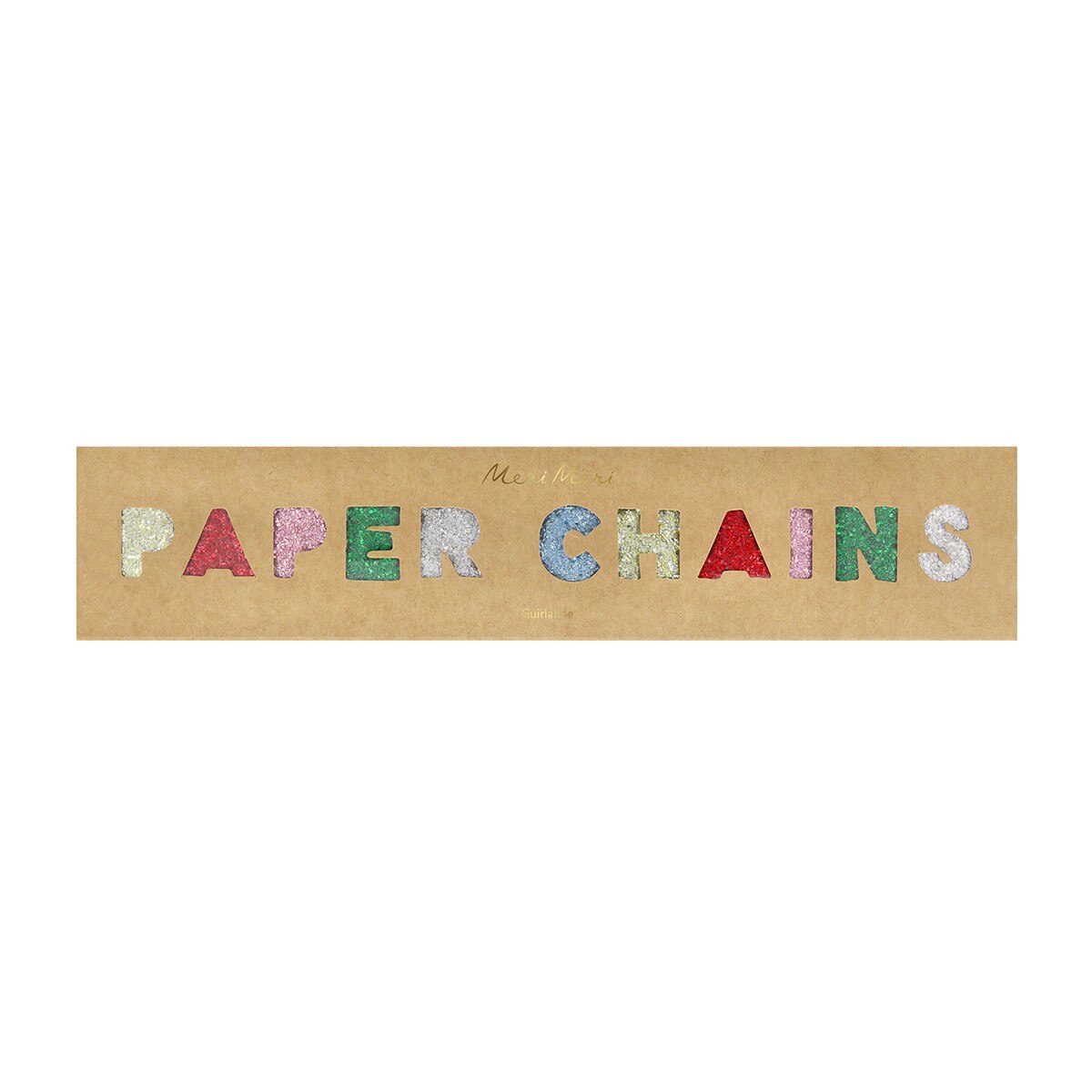 Scalloped glitter paper chains for a porch, doorway or mantel