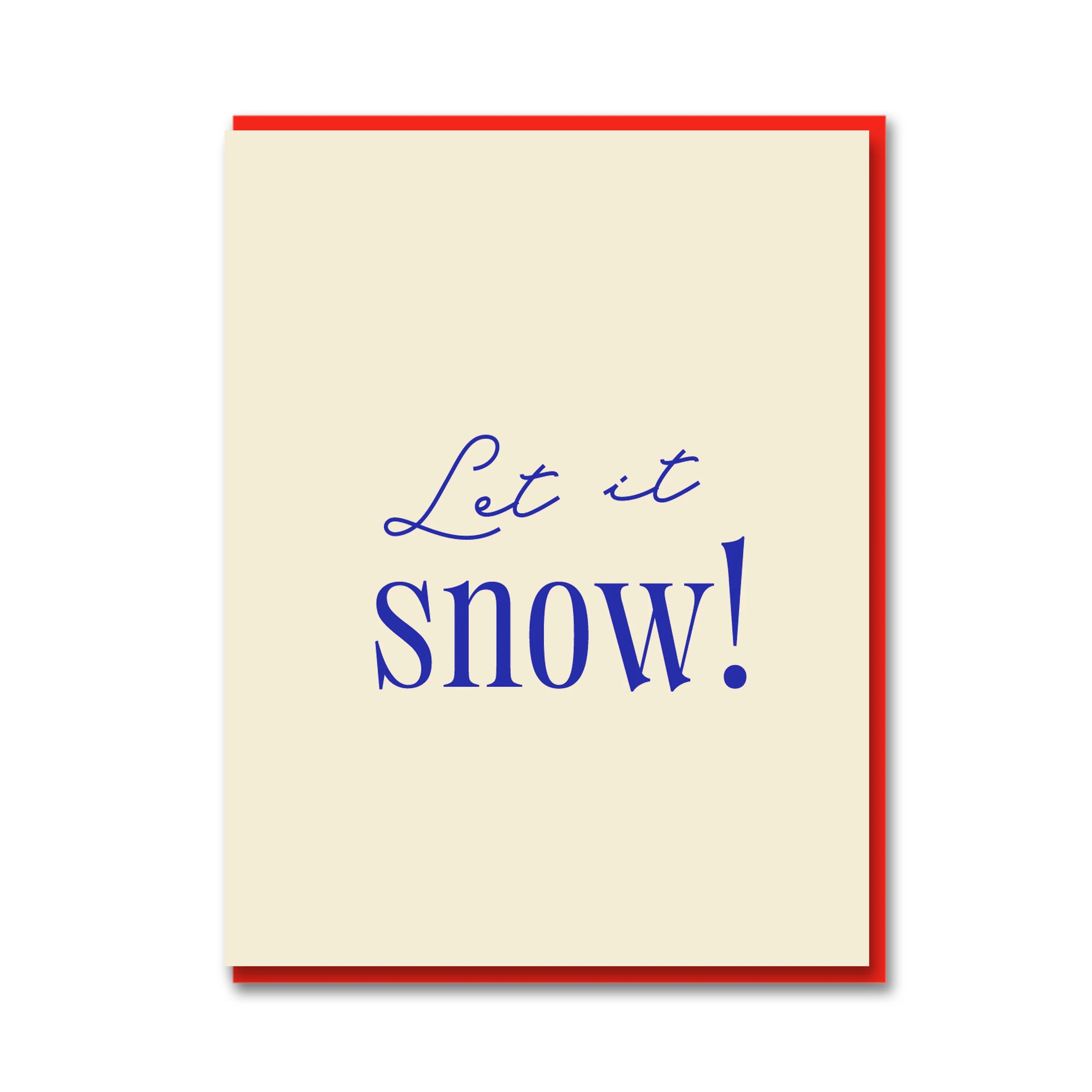 LET IT SNOW! | CARD BY 1973 - OTHERLETTERS