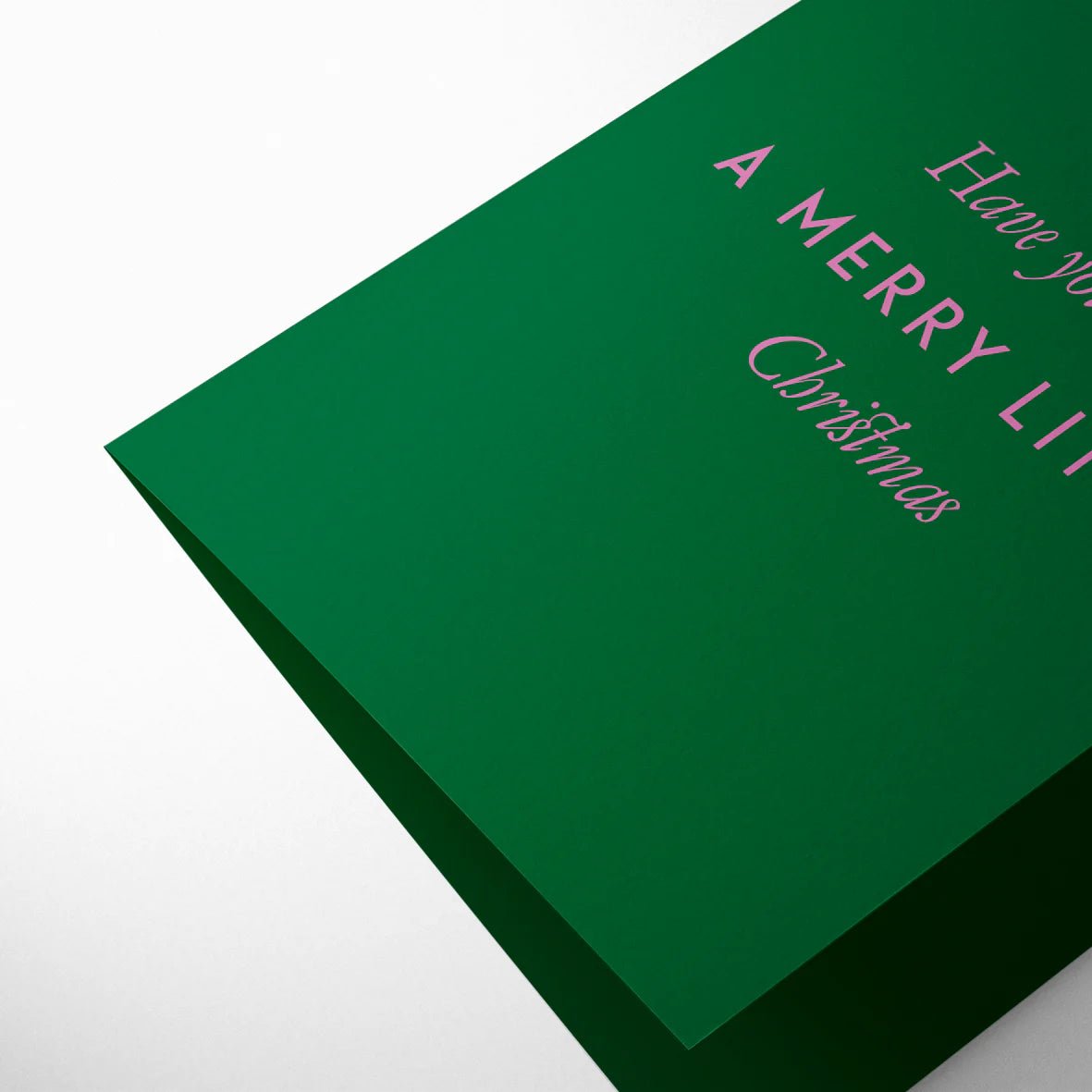 Have Yourself a Merry Little Christmas card shown from another angle