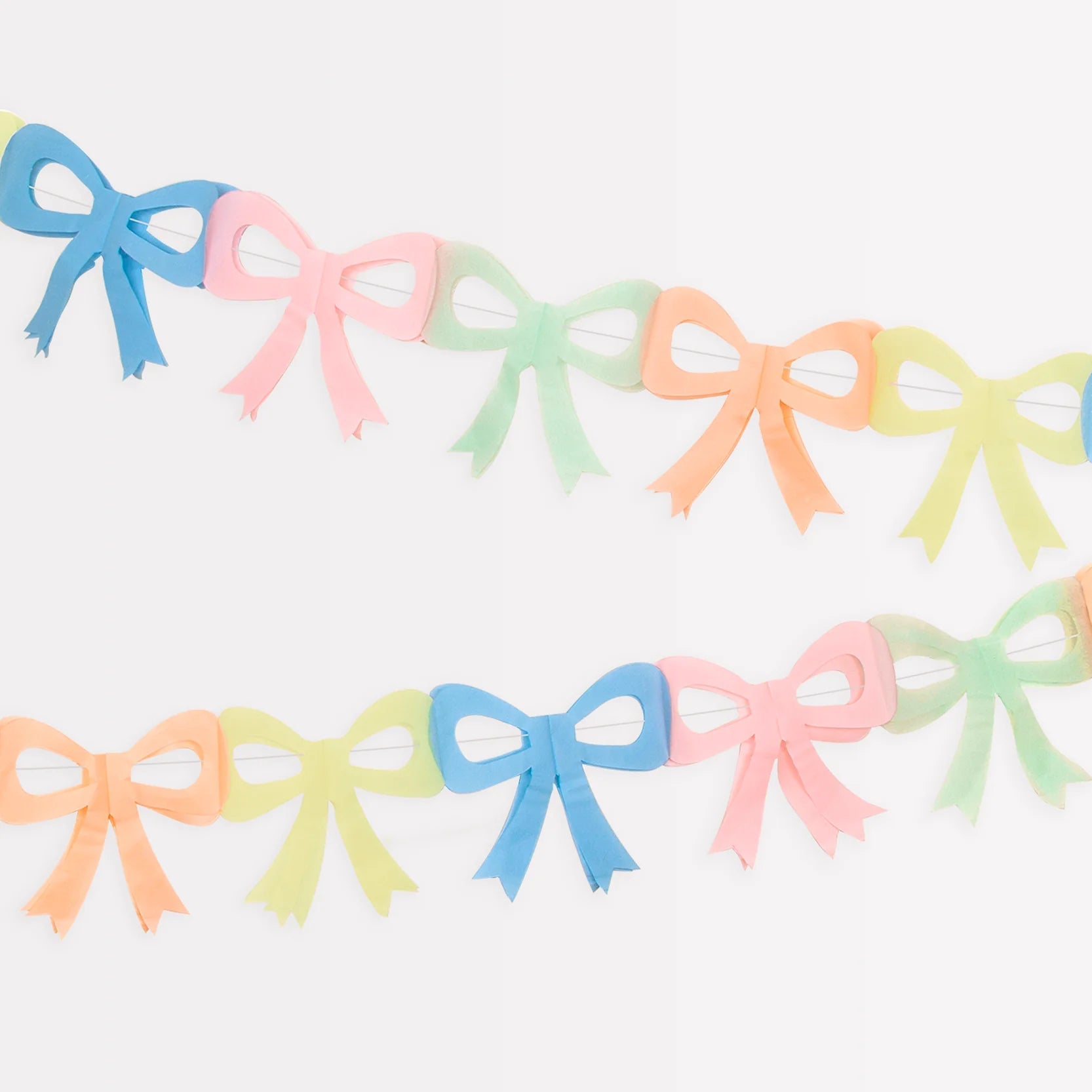 3 TISSUE PAPER BOW GARLANDS - OTHERLETTERS