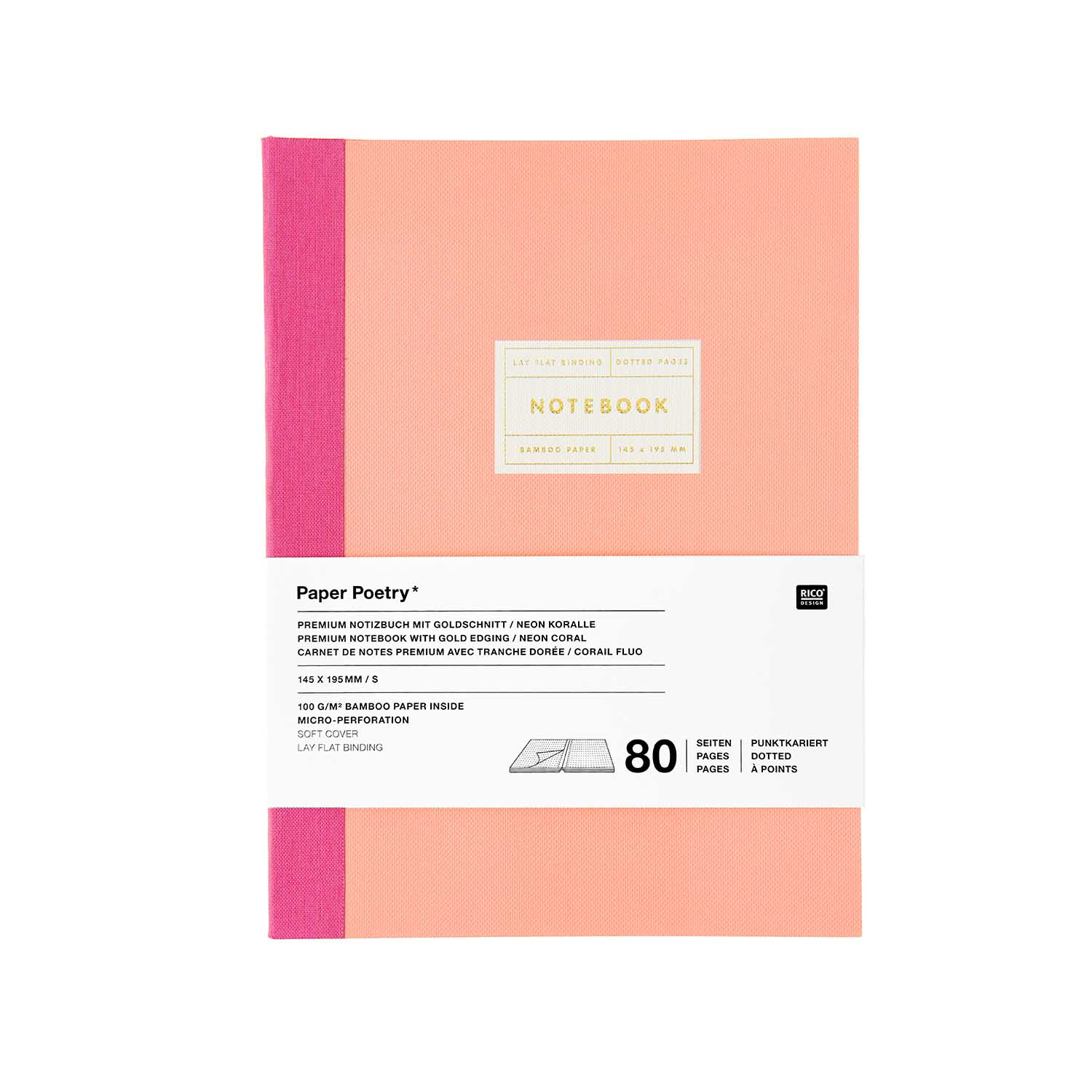 LAY FLAT NOTEBOOK | CORAL (S) - OTHERLETTERS
