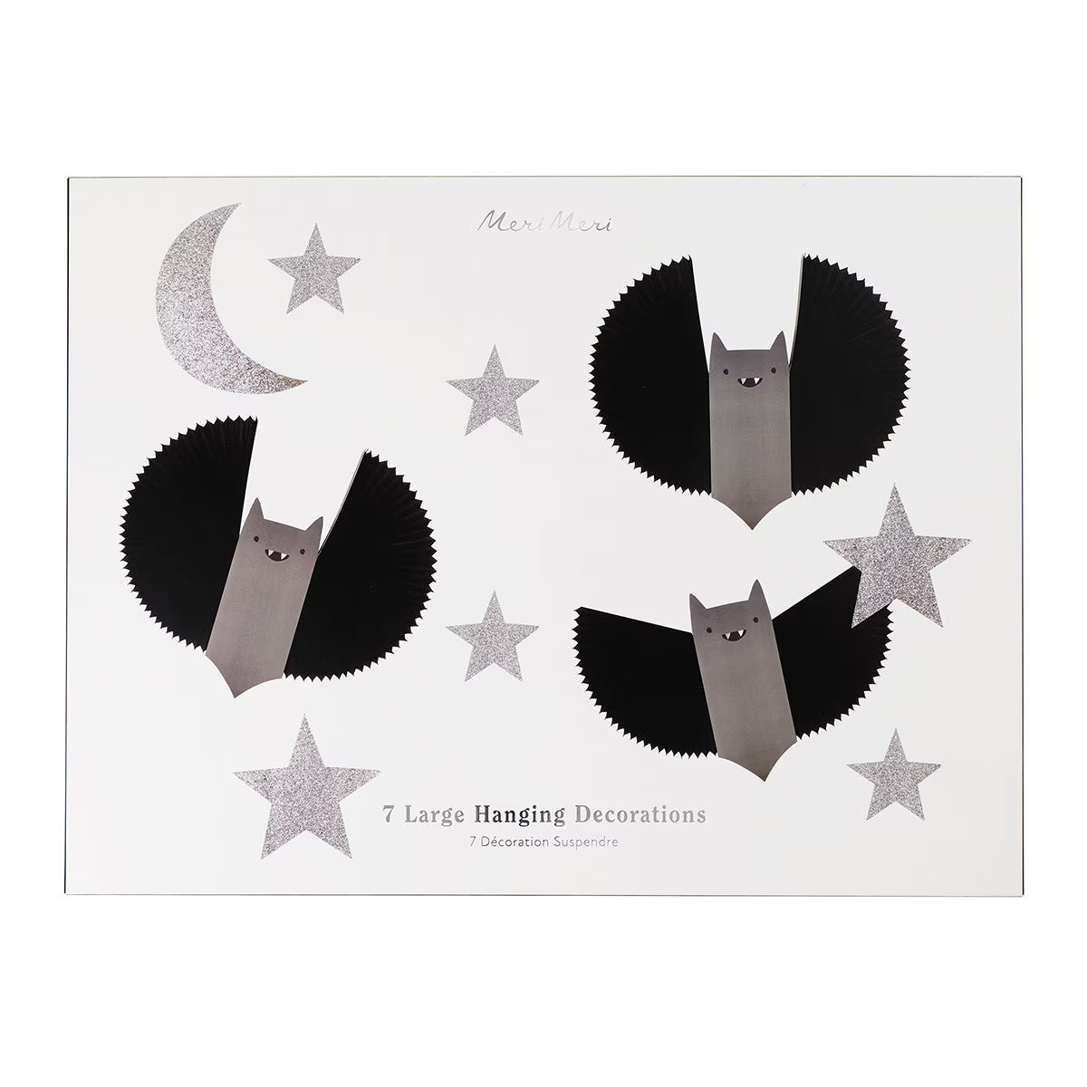 LARGE BAT, STARS & MOON HANGING DECORATIONS