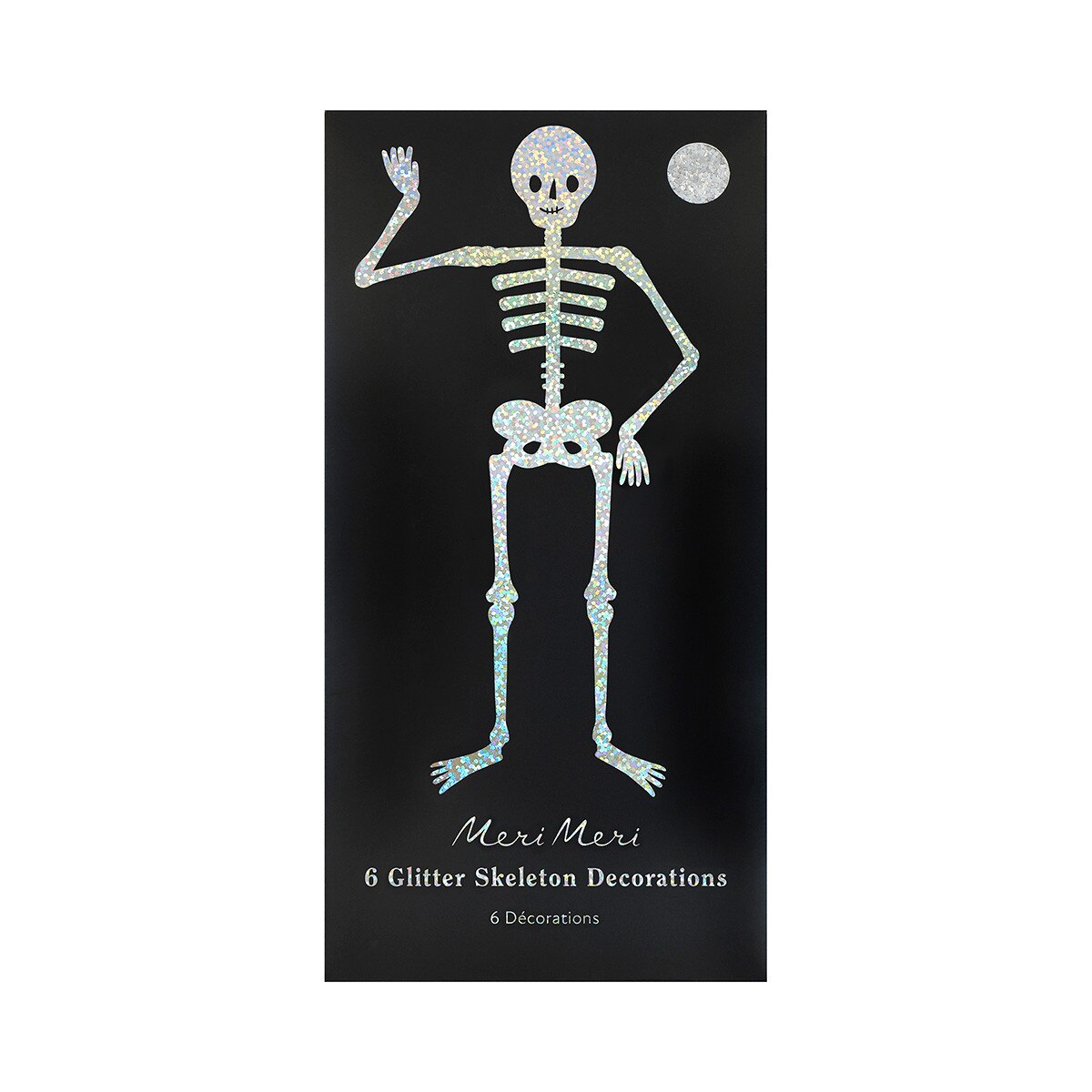GLITTER JOINTED SKELETON DECORATIONS