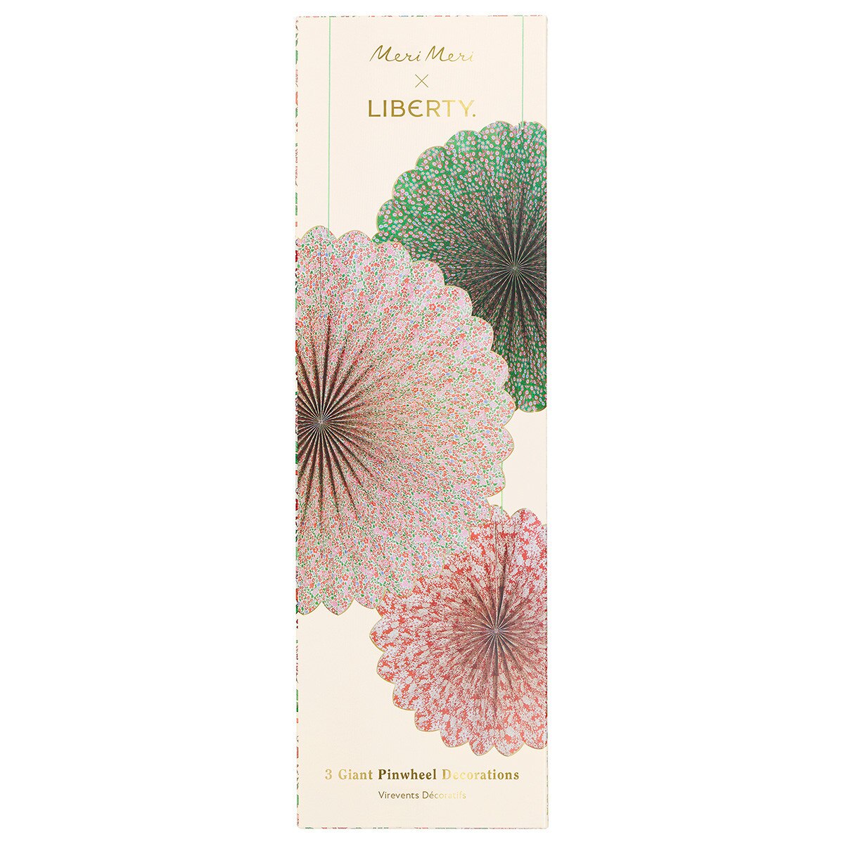 MERI MERI x LIBERTY RED & GREEN GIANT PINWHEELS