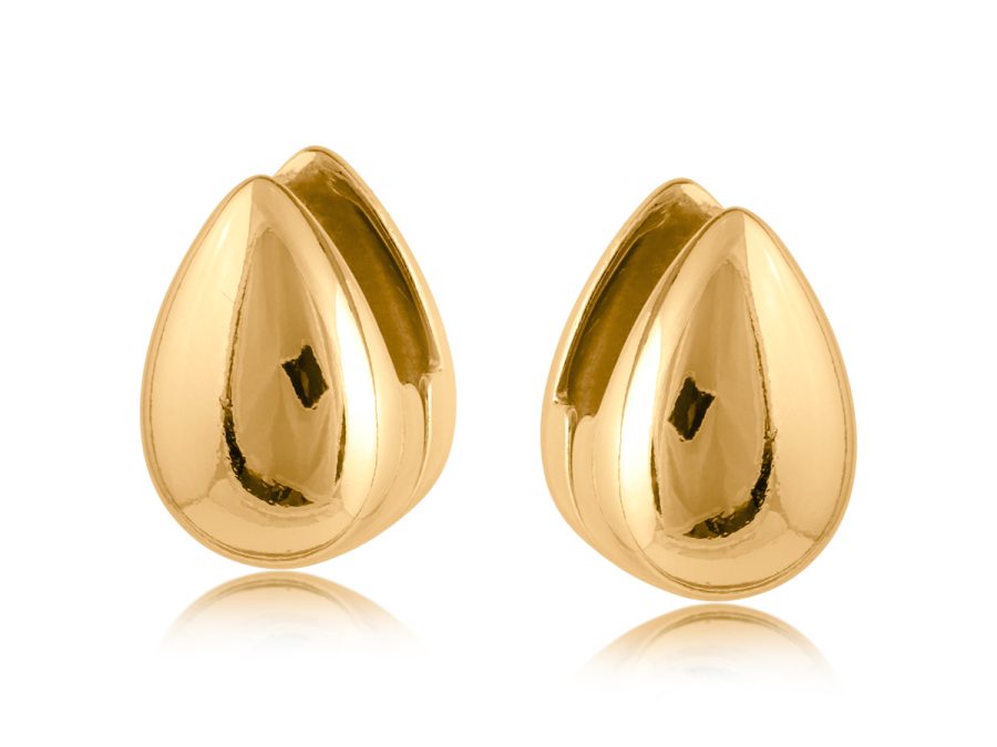 ARTEMIS ORGANIC SHAPE CLICK EARRINGS | GOLD