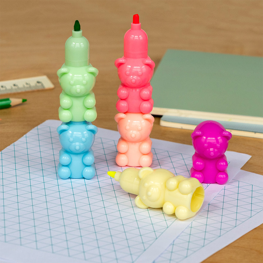 TEDDY BEAR STACKABLE HIGHLIGHTERS