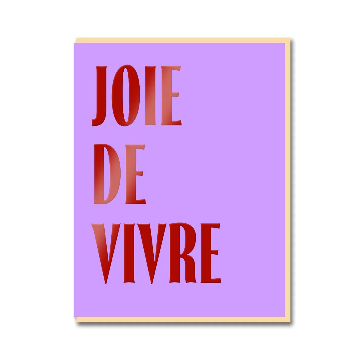 JOIE DE VIVRE | CARD BY 1973 - OTHERLETTERS
