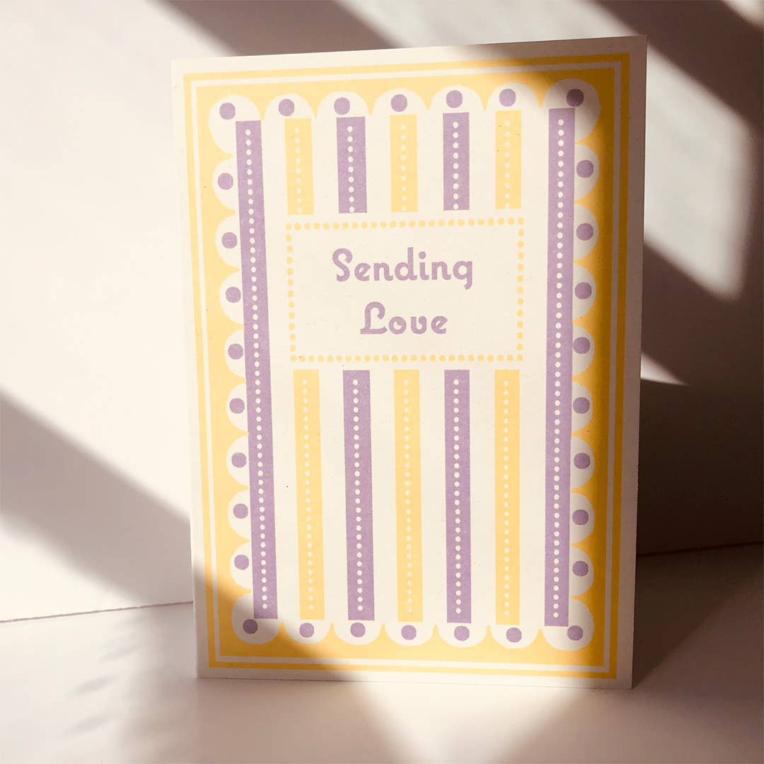 SENDING LOVE (PURPLE & YELLOW) | CARD BY MERCER MERCER