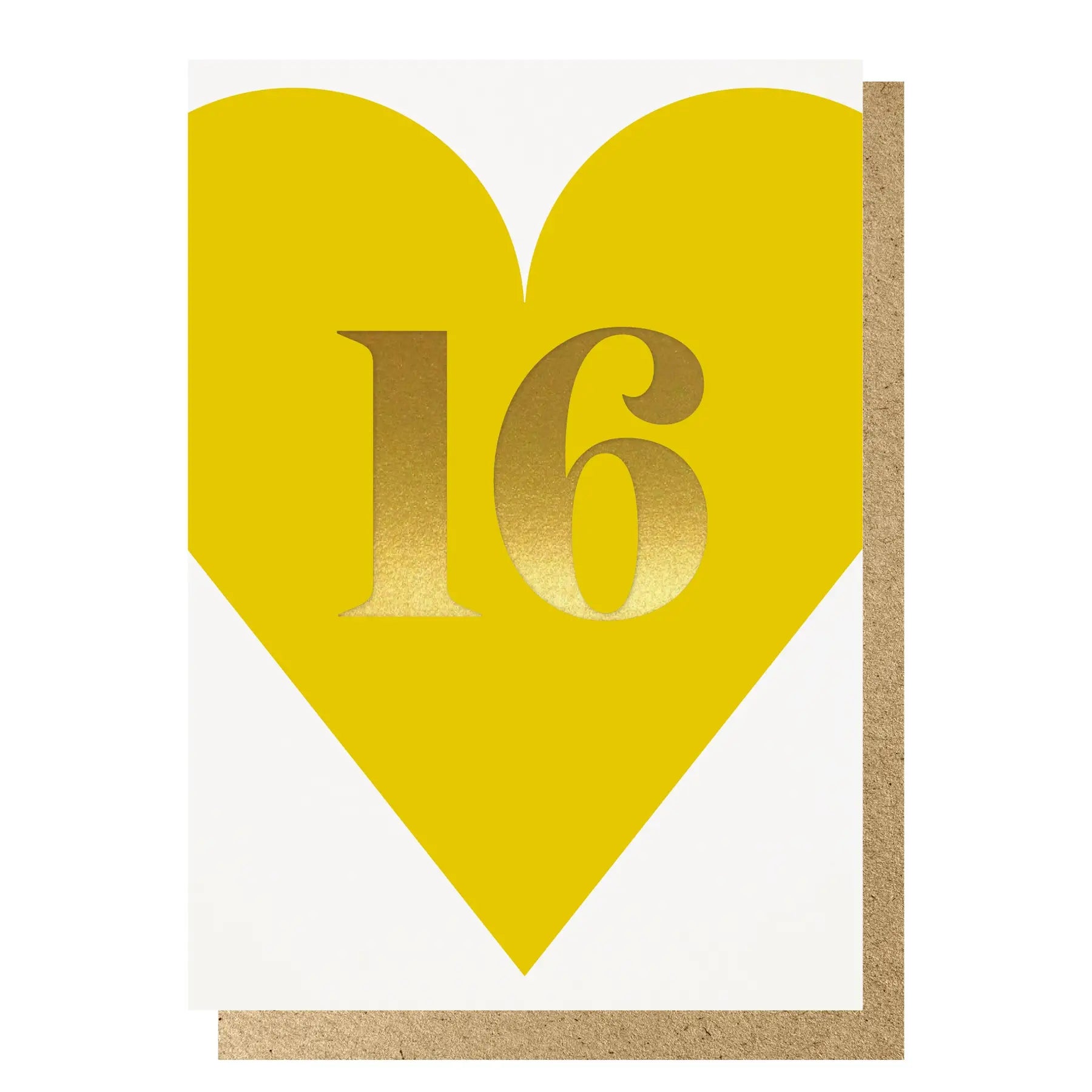 16 YELLOW HEART | CARD BY LUCKY INK