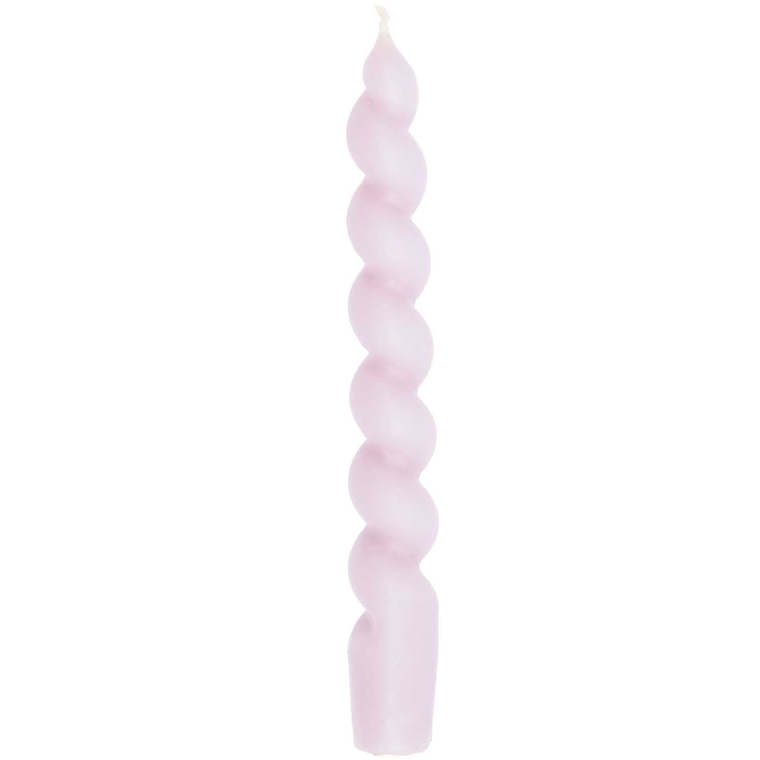 SHORT SPIRAL CANDLE | SOFT LILAC