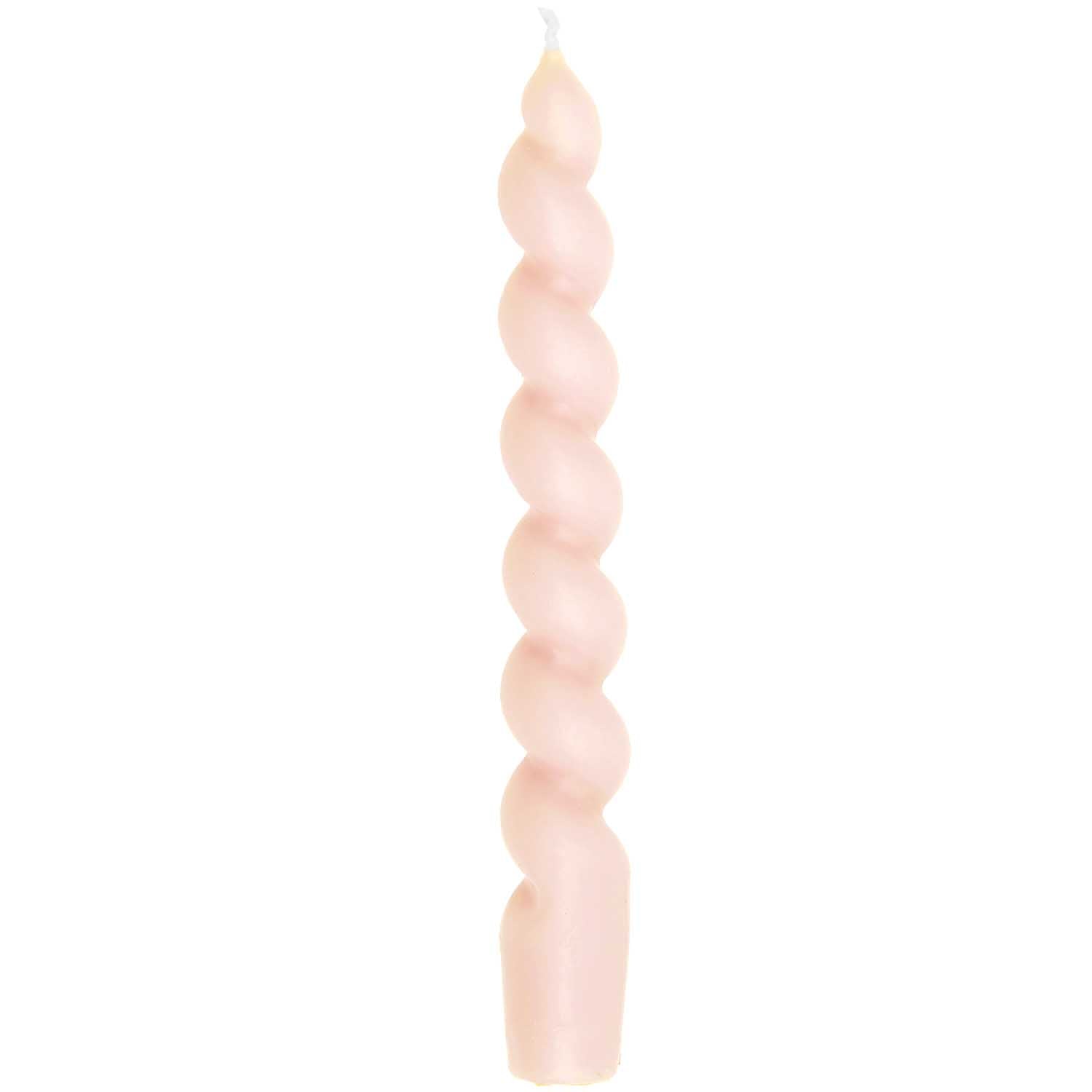 SHORT SPIRAL CANDLE | SOFT PINK