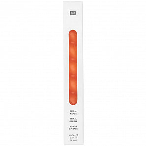 SHORT SPIRAL CANDLE | SOFT NEON NEON ORANGE