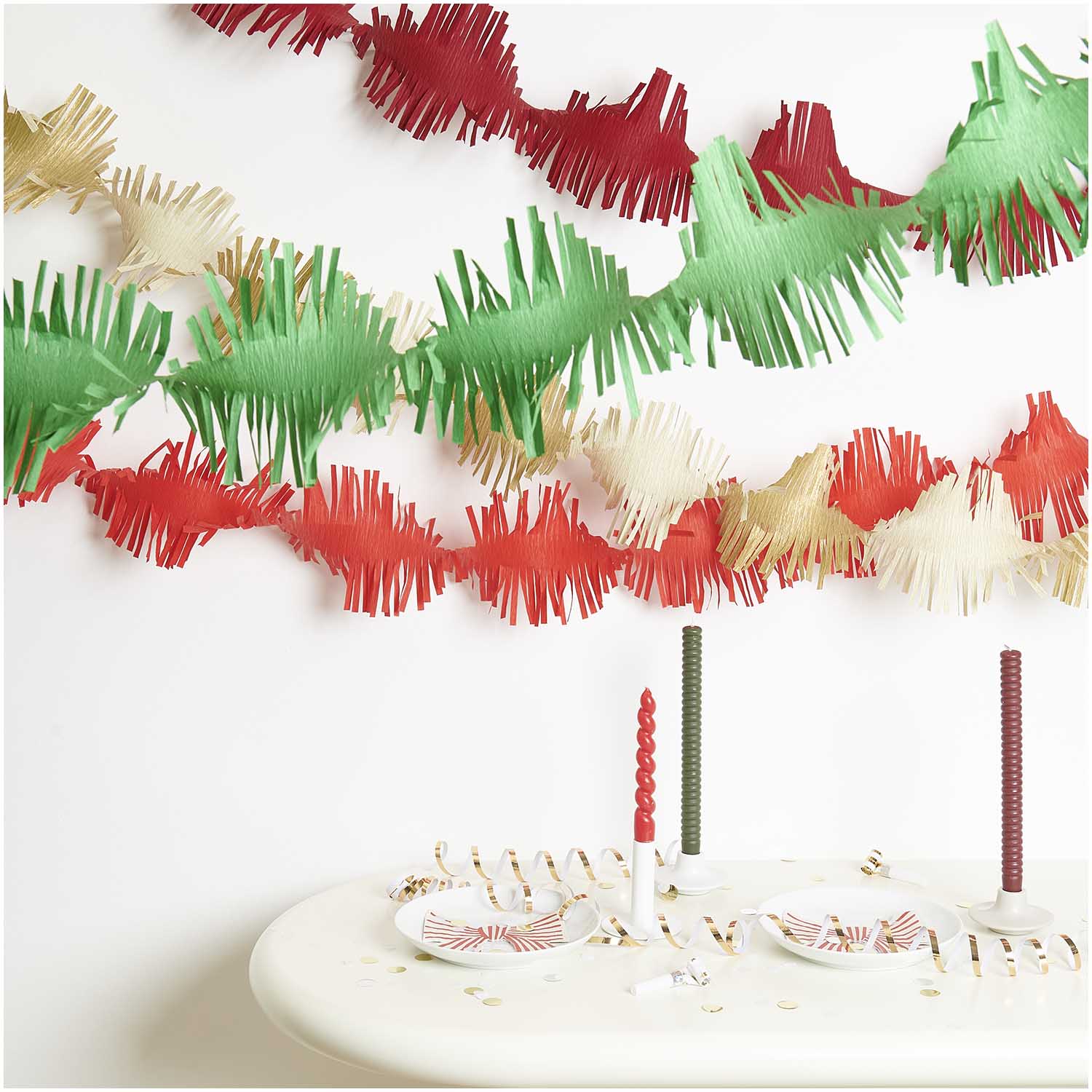 CHRISTMAS CREPE GARLANDS