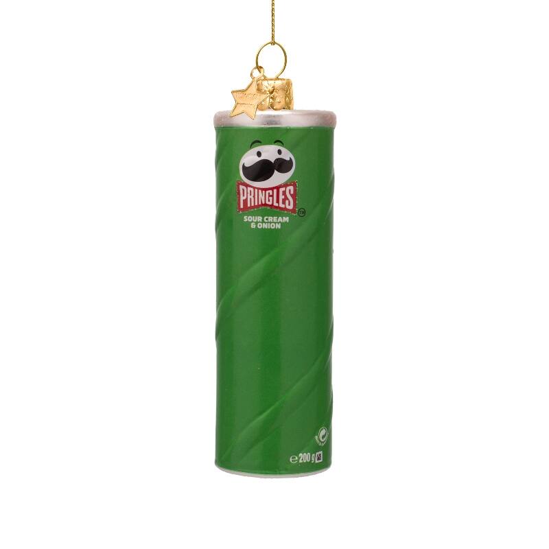 GREEN PRINGLES GLASS TREE DECORATION - OTHERLETTERS