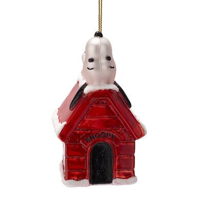 SNOOPY LAYING ON DOG HOUSE TREE ORNAMENT - OTHERLETTERS