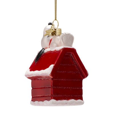 SNOOPY LAYING ON DOG HOUSE TREE ORNAMENT - OTHERLETTERS