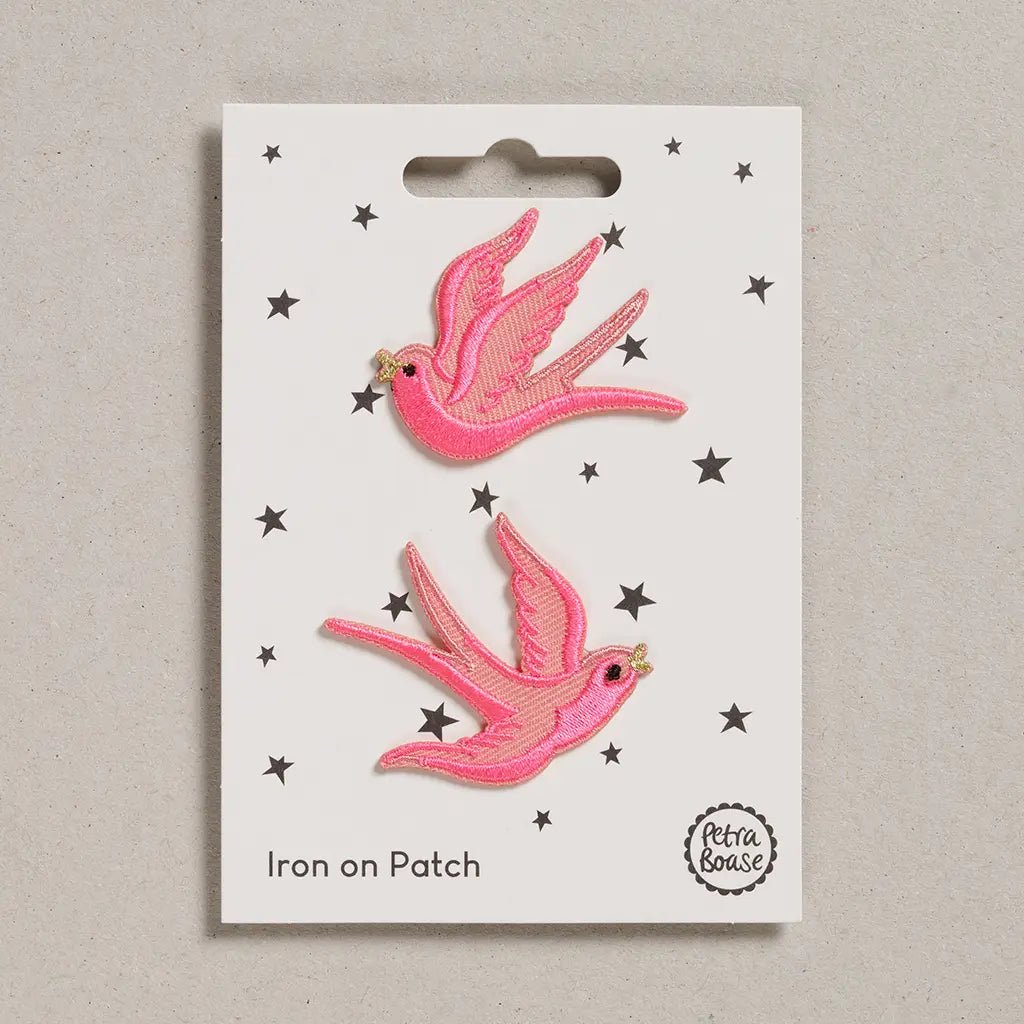 IRON ON PATCH | PINK SWALLOWS - OTHERLETTERS
