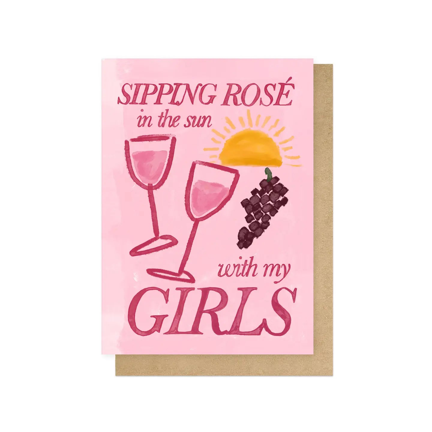 SIPPING ROSÉ IN THE SUN... | CARD BY EAST END PRINTS