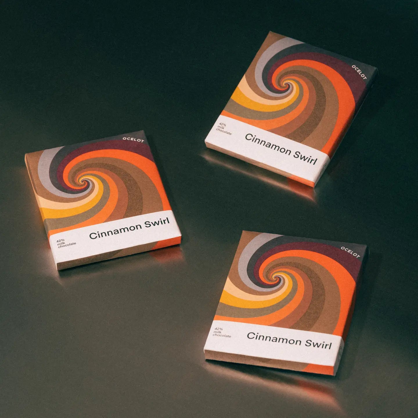CINNAMON SWIRL - 42% MILK CHOCOLATE & CINNAMON BUN BAR, 70G - OTHERLETTERS