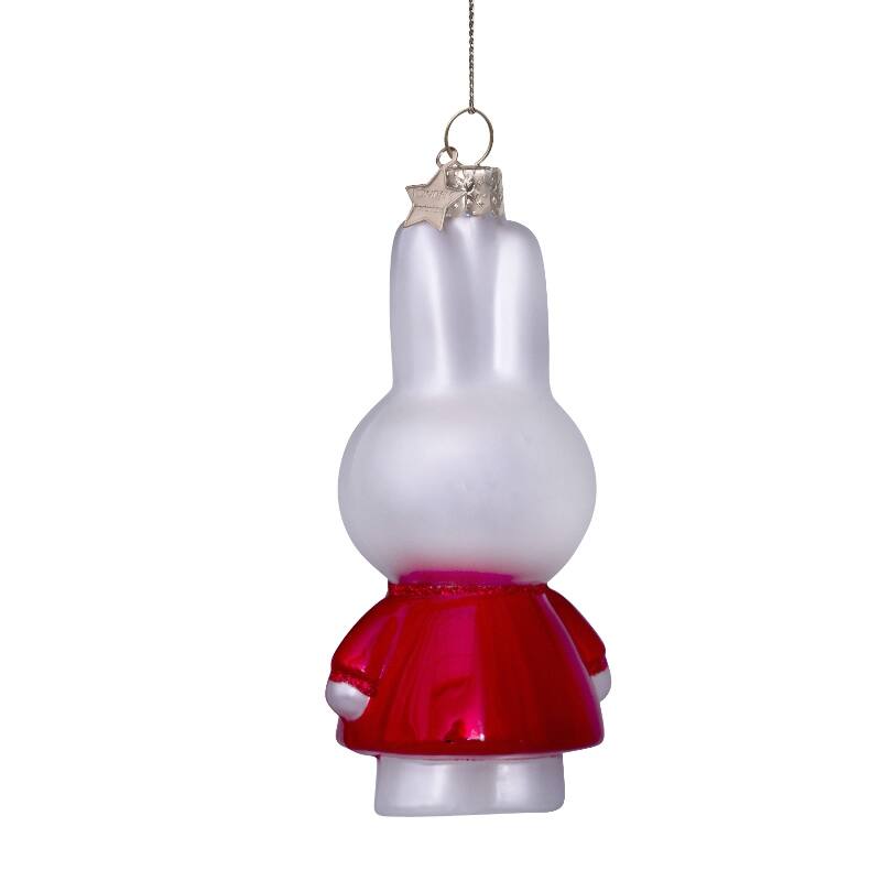 MIFFY WITH SANTA DRESS GLASS TREE DECORATION - OTHERLETTERS