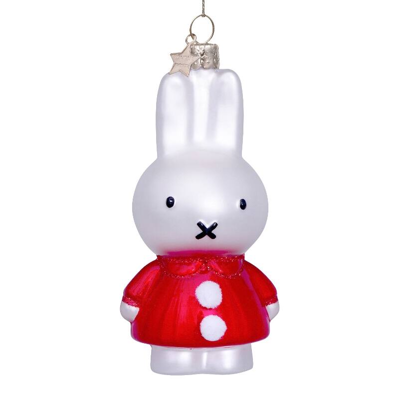MIFFY WITH SANTA DRESS GLASS TREE DECORATION - OTHERLETTERS