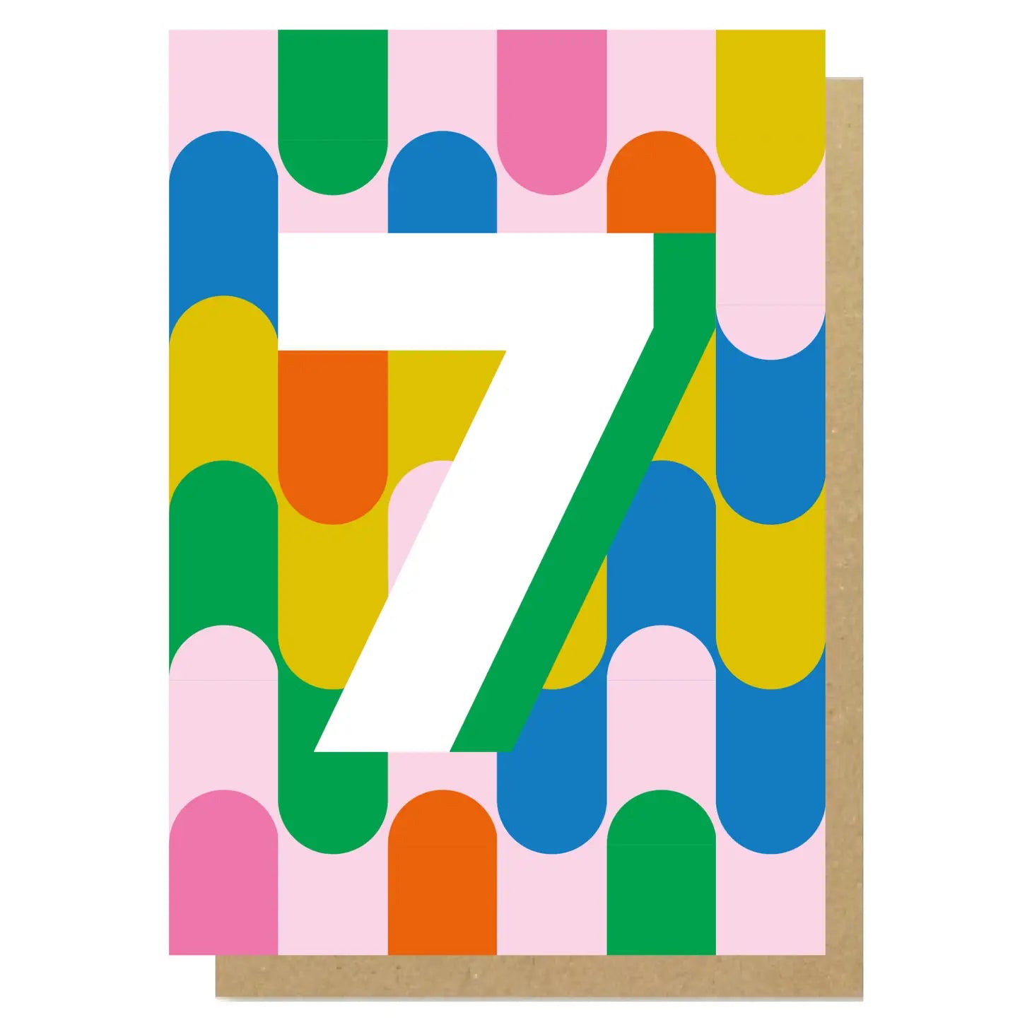 BIRTHDAY 7 COLOUR BLOCK | CARD BY LUCKY INK