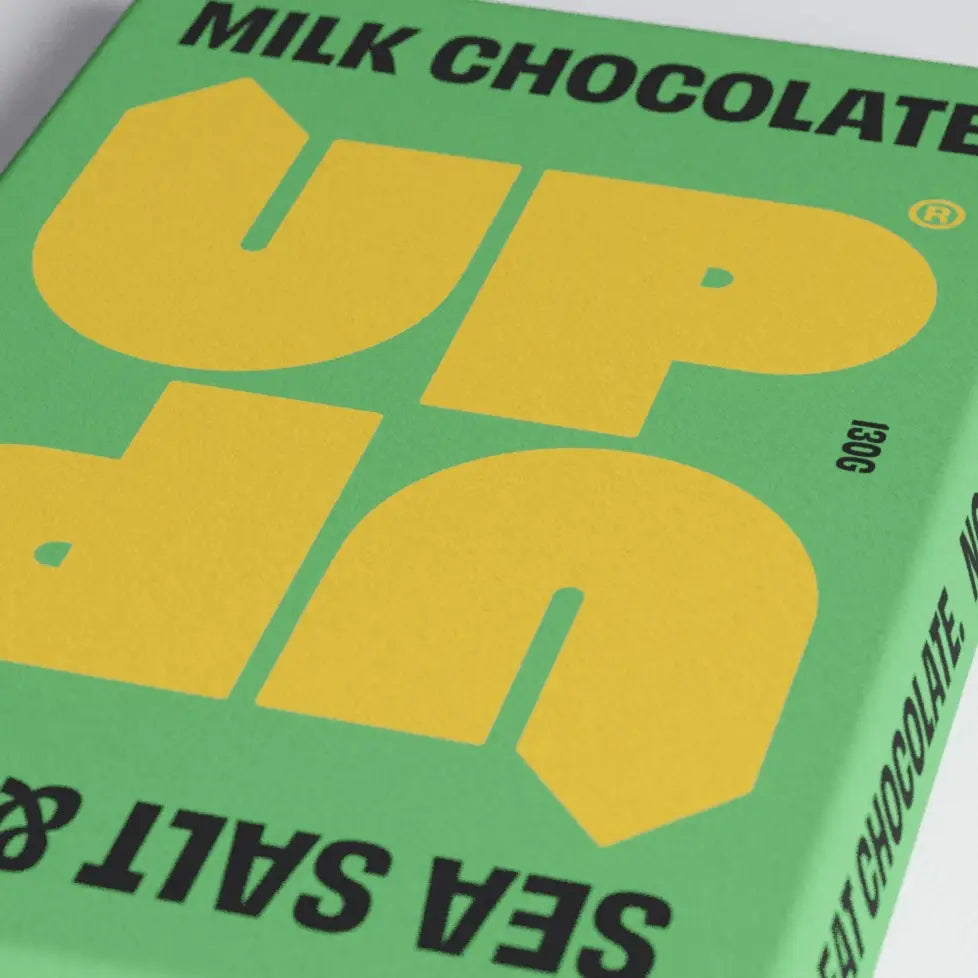 SEA SALT & LIME MILK CHOCOLATE BAR BY UP UP 130g